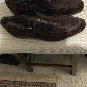 Antique Brown genuine alligator shoes